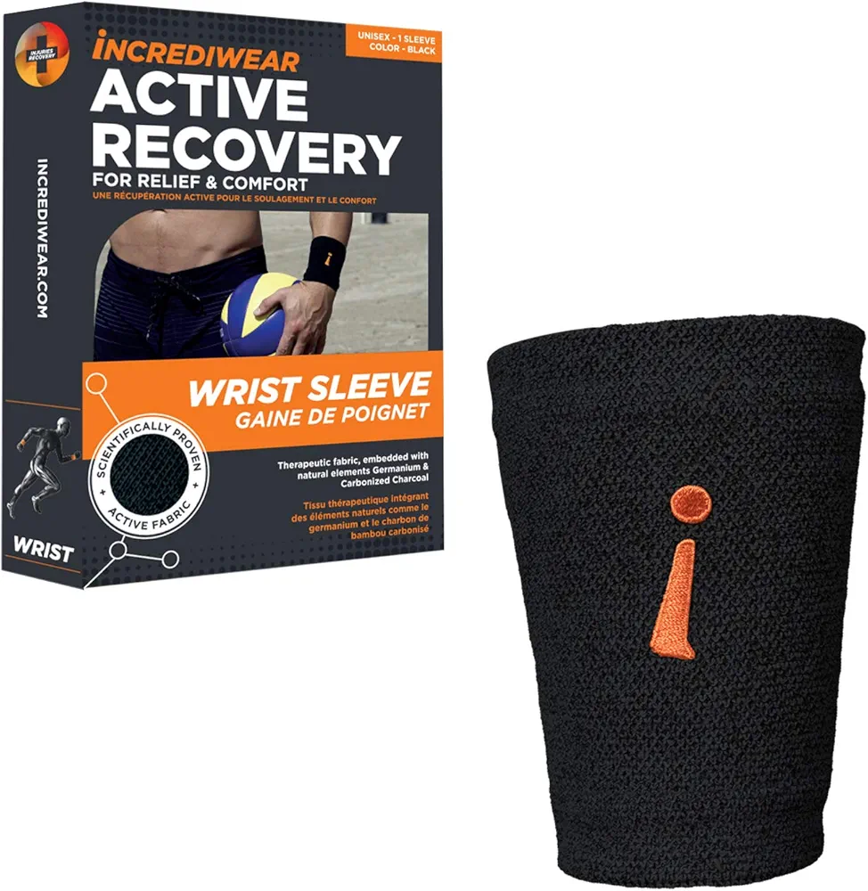 Incrediwear Wrist Sleeve – Wrist Brace for Women and Men to Help with Swelling, Inflammation, Joint Pain Relief and Offers Wrist Support & Recovery (Black, Large)