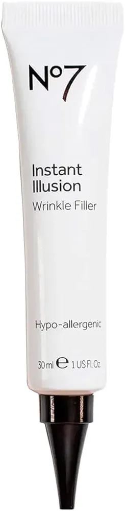 No7 Instant Illusion Wrinkle Filler - Anti Aging Serum for Face to Smooth + Blur Fine Lines and Wrinkles - Gives Complexion a Youthful and Radiant Glow (1 Fl Oz)