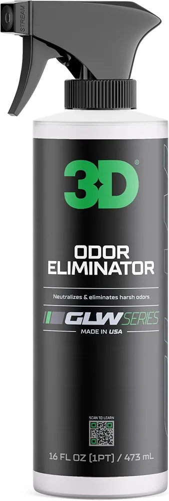 3D Odor Eliminator, GLW Series | Ultra Powerful Air Freshener | Long Lasting Odor Relief | Neutralizes Unwanted Smells | Fresh Scent | DIY Car Detailing | 16 oz