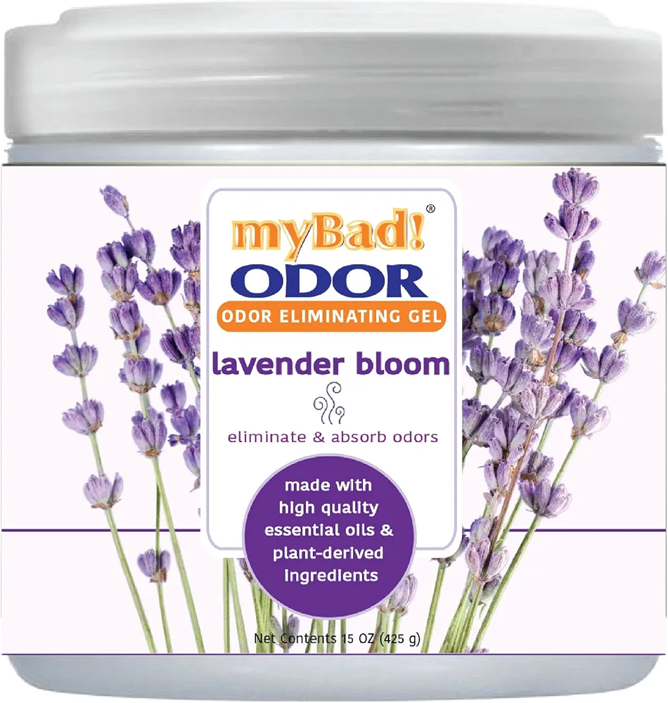 Odor Eliminator Essential Oil Gel Beads 15 oz - Air Freshener - Eliminates Odors in Bathroom, Pet Area, Closets, RVs, Pet Areas (Lavender Bloom, 1 Pack)