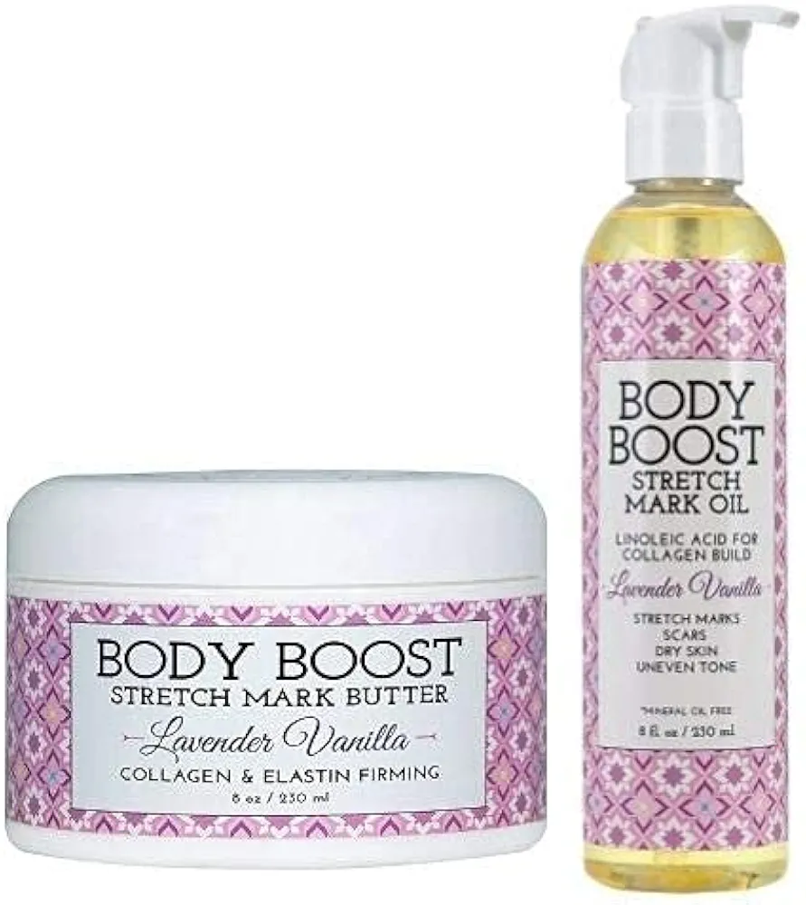 Body Boost Lavender Stretch Mark Butter and Oil Duo