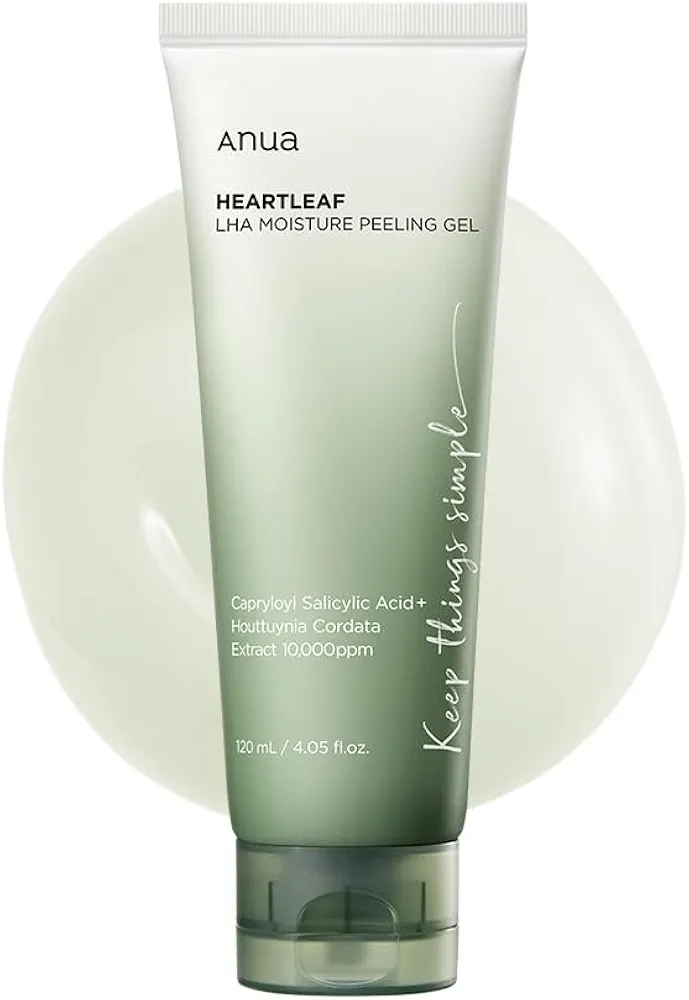 ANUA Heartleaf LHA Moisture Peeling Gel I Gentle Cleanser and Exfoliator with LHA, Resurface, Remove Dead Skin Cells, Smooth Skin Texture, Calming, Soothing, Nourishing, 4.05 fl oz (120ml)