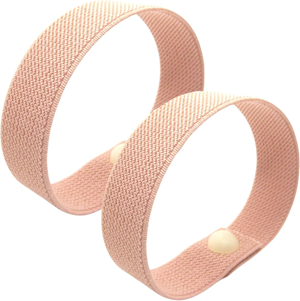 AcuBalance Motion Sickness Bracelets-Comfortable Waterproof Acupressure Band-Natural Nausea Relief-Vertigo-Morning Sickness-Great for Travel (Pair) Pink (Large 8")