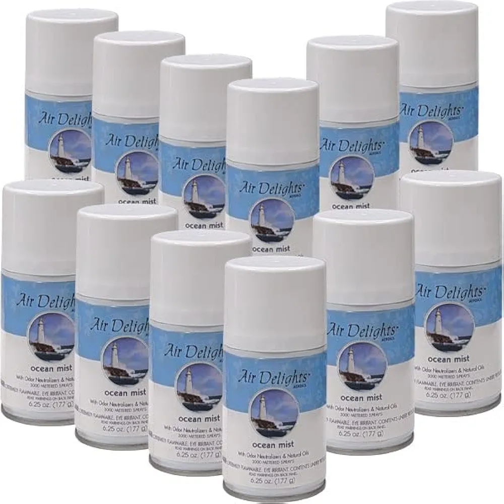 Ocean Mist Aerosol Air Freshener Refill, 6.25oz (Case of 12)