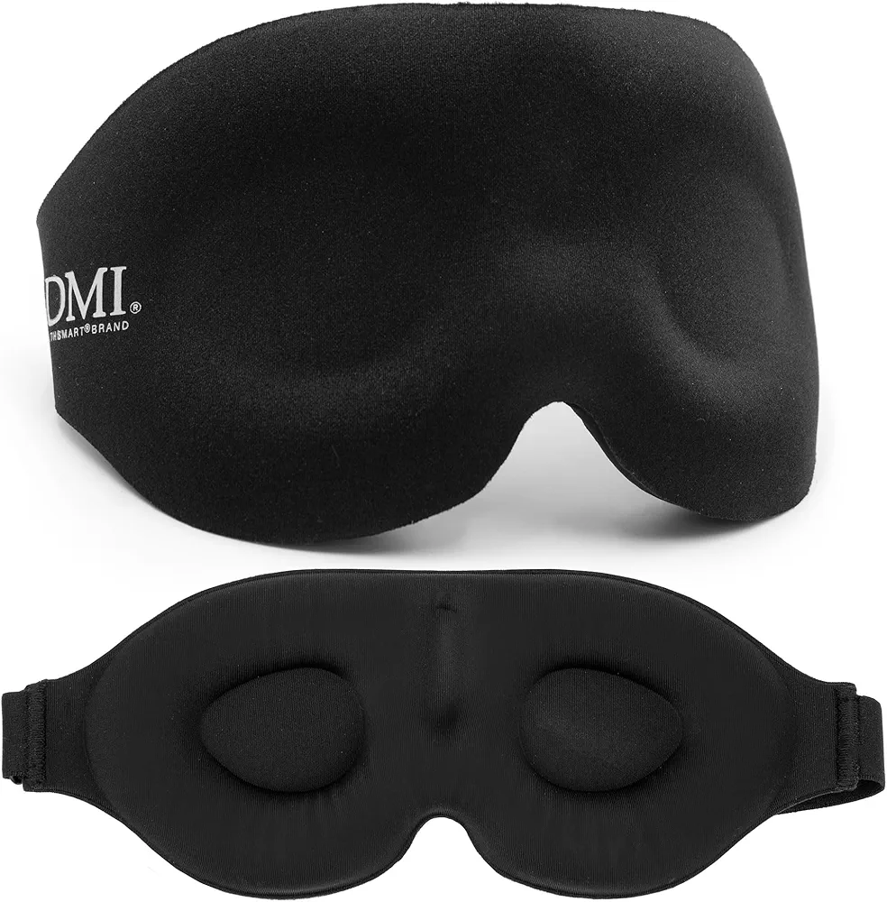 DMI Contoured Cloud Rejuvenation Sleep Mask | Zero Pressure | Game-Changing Comfort | 3D Eye Masks for Sleep | Adjustable Strap, Breathable & Soft, 100% Blackout Technology