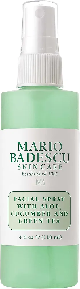 Mario Badescu Facial Spray with Aloe, Cucumber and Green Tea for All Skin Types, Face Mist that Hydrates & Invigorates