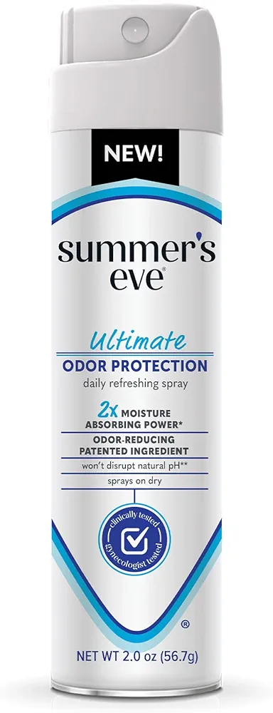 Summer's Eve, Ultimate Odor Control, Feminine Spray for Odor Protection, Talc-Free, Absorbs Moisture, 2 oz