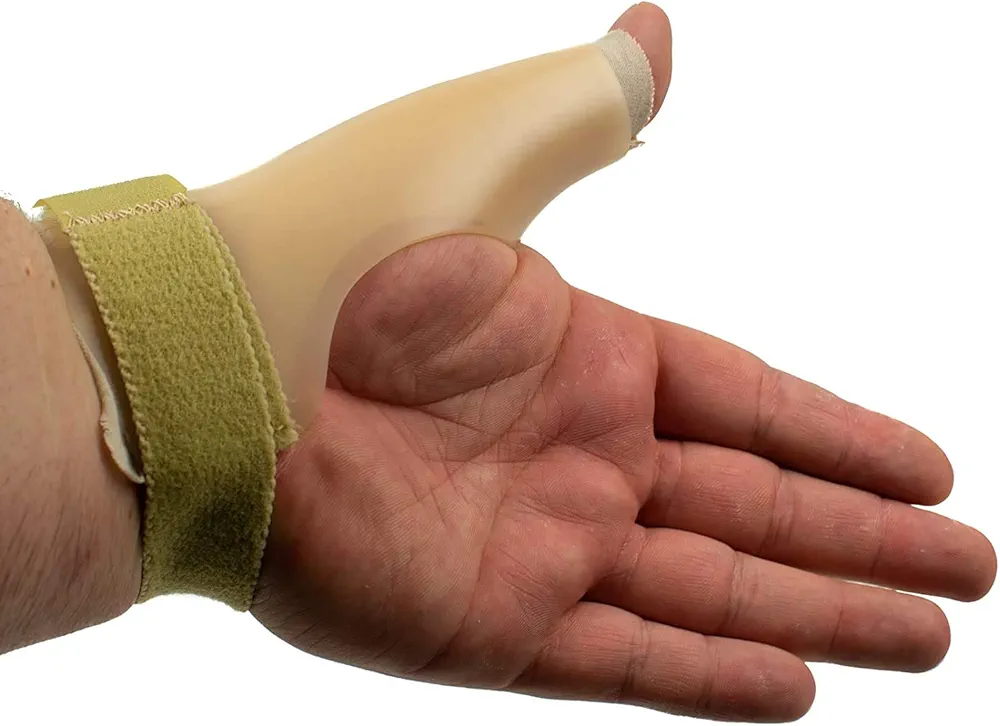 Rolyan Rigid Thumb Spica Splint, Left Medium, Thumb Immobilizer with Wrist Strap, Thumb Splint Immobilizes CMC and MCP of Thumb, Polypropylene Brace for Thumb Muscle and Joint Support