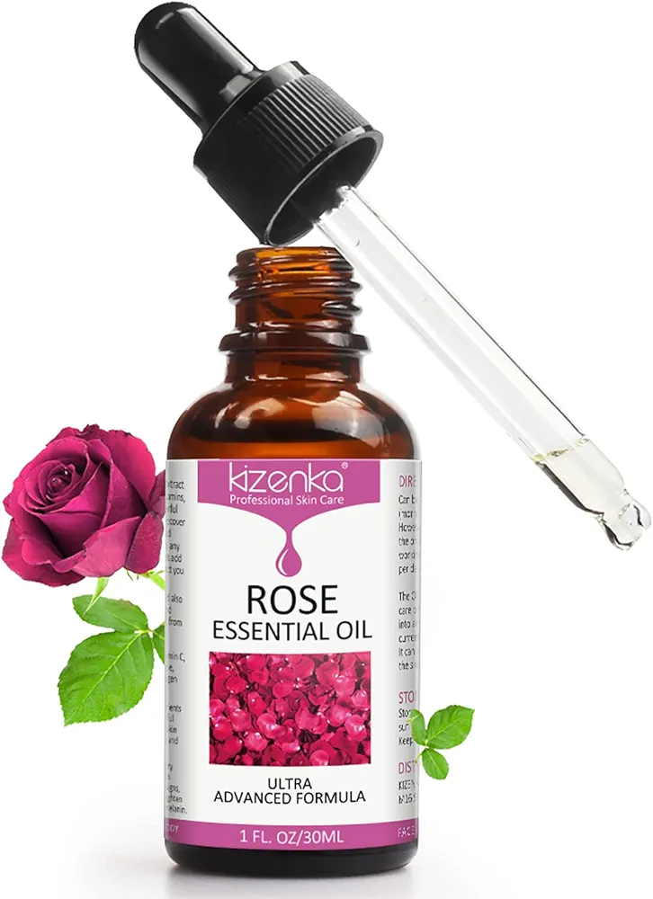 Rose Essential Oil, Face Rose Oil, Moisturizer Rose Oil, Anti Ageing & Anti Wrinkle Serum, Rose oil for Face, Skin Care, 1 oz (30ml)