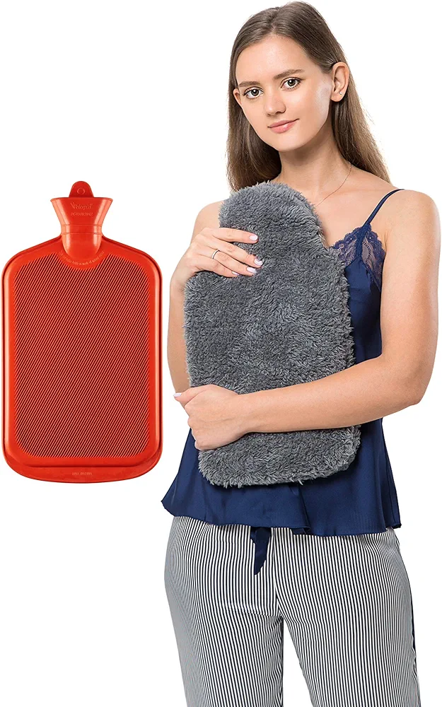 Peterpan Rubber Hot Water Bottles Set, Gifts for The Whole Family - Included: 1 Extra Thick Giant hot Water Bottle with Cover, 1 XXX-Large Teddy Charocal Rubber Hot Water Bottle with Cover