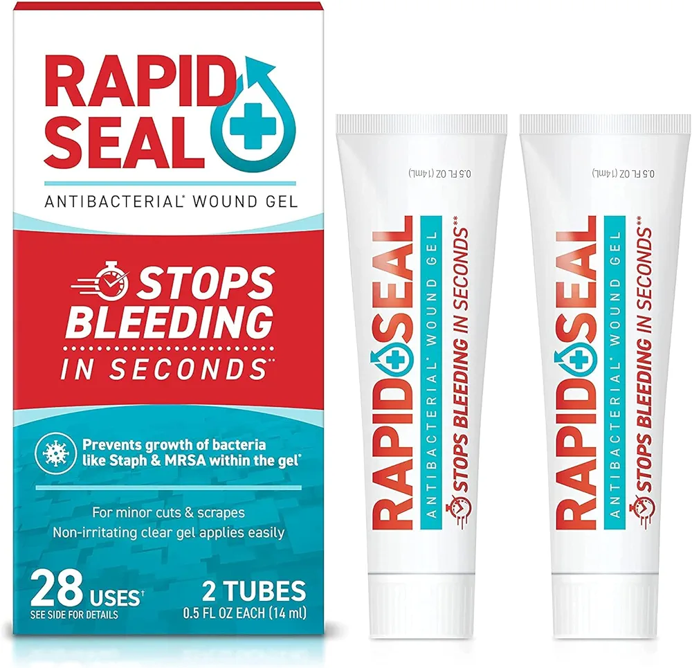 Wound Gel (2 Tubes) | Stops Bleeding in Seconds, Ideal for Cuts, Scrapes and Razor Nicks…