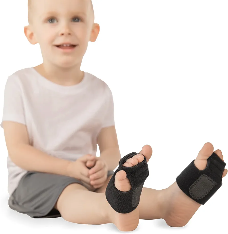 BraceAbility Toe Walking Braces for Kids - Patented Pediatric Foot Supports To Prevent Tip Toe Walking, Cerebral Palsy Equipment, Autism, ADHD, Aspergers, Youth Neurological Disorders (XS - Pair)