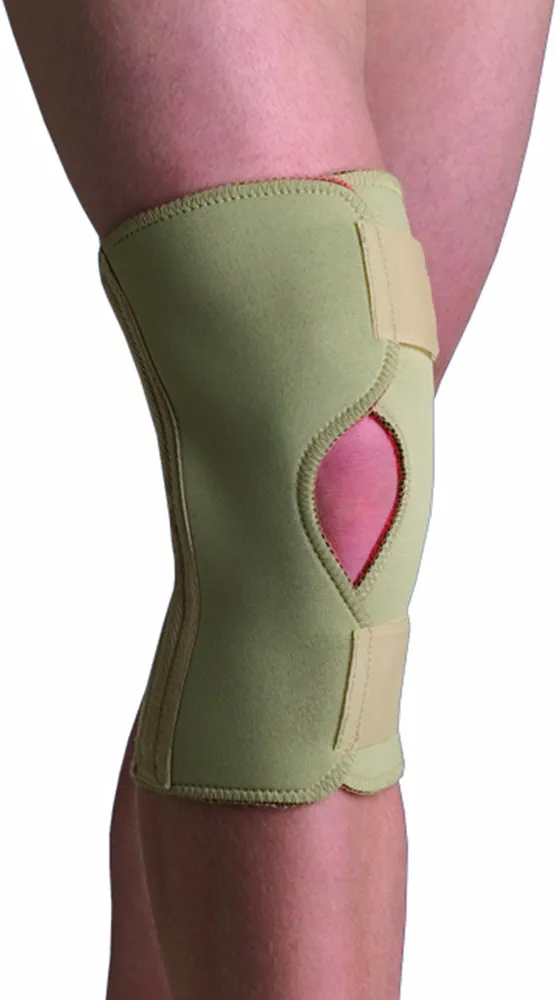 Thermoskin Open Knee Wrap Stabilizer Knee Brace, Beige, X-Small