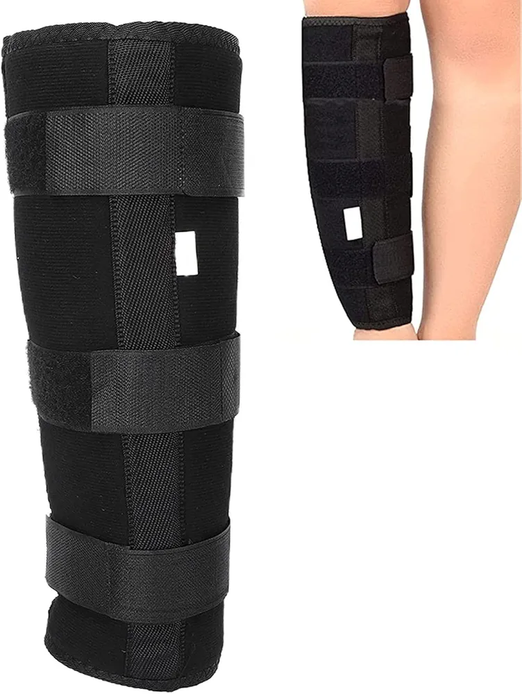 Dioche Calf Brace Adjustable Shin Splint Support Lower Leg Wrap Calf Fixed Stabilizer Splint and Fibula Protector Shank Fracture Fixation Strap for Men Women(L)