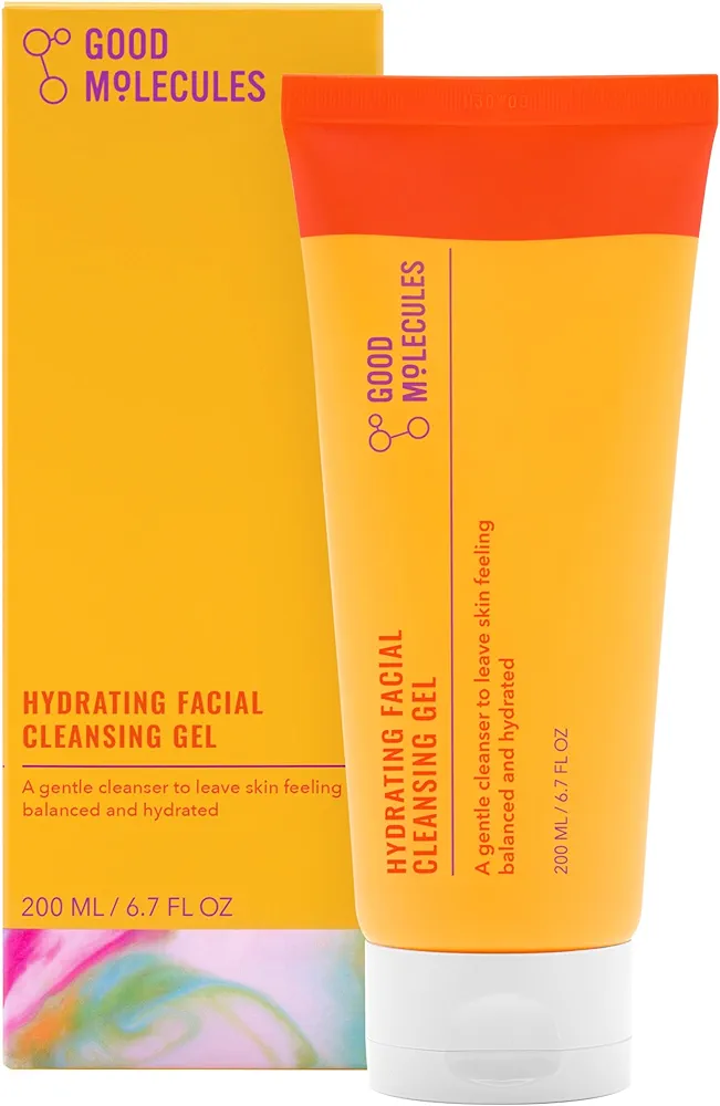 Good Molecules Hydrating Facial Cleansing Gel - Face Wash with Rosewater and Pineapple - Skincare for Face, Brighten, Cleanse and Moisturize