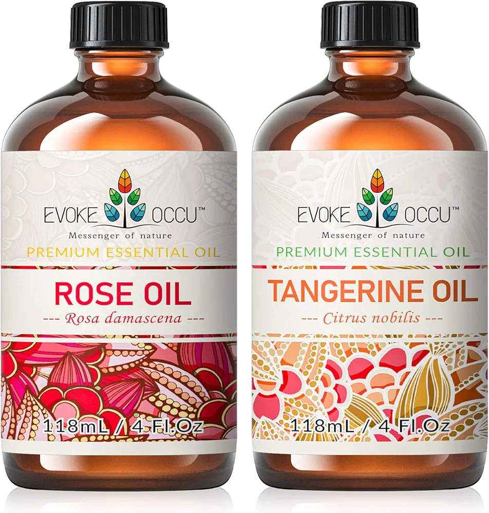 EVOKE OCCU Rose Essential Oil and Tangerine Essential Oil - 4 Fl Oz