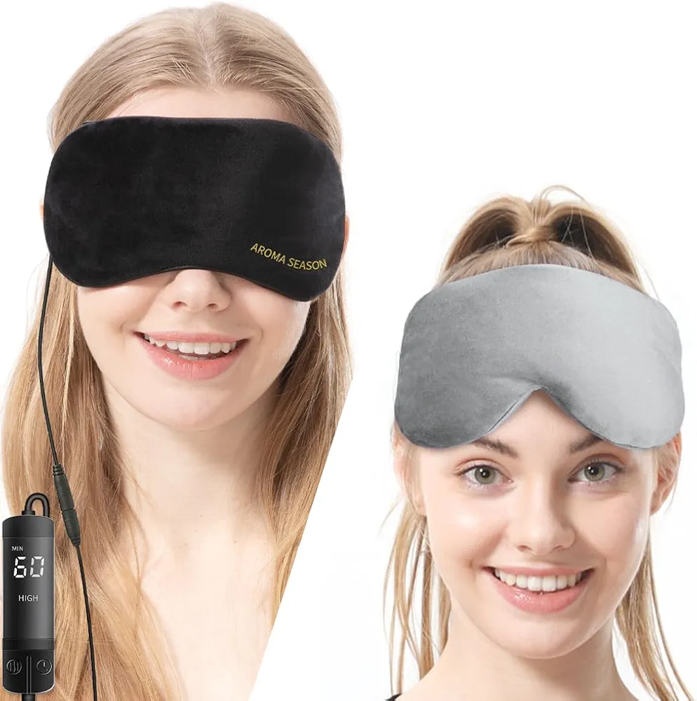 Aroma Season Heated Eye Mask, Warm Eye Compress for Dry Eyes, Moist Heat Therapy for MGD, Stye, Blephartitis