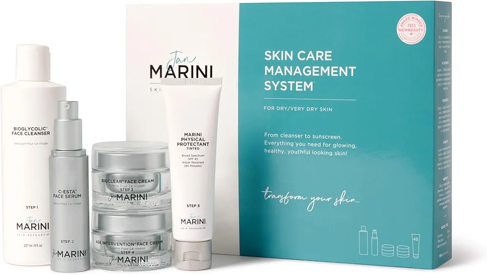 Jan Marini Skin Research Skin Care Management System - With Marini Physical Protectant Tinted SPF 45 - Dry/Very Dry Skin