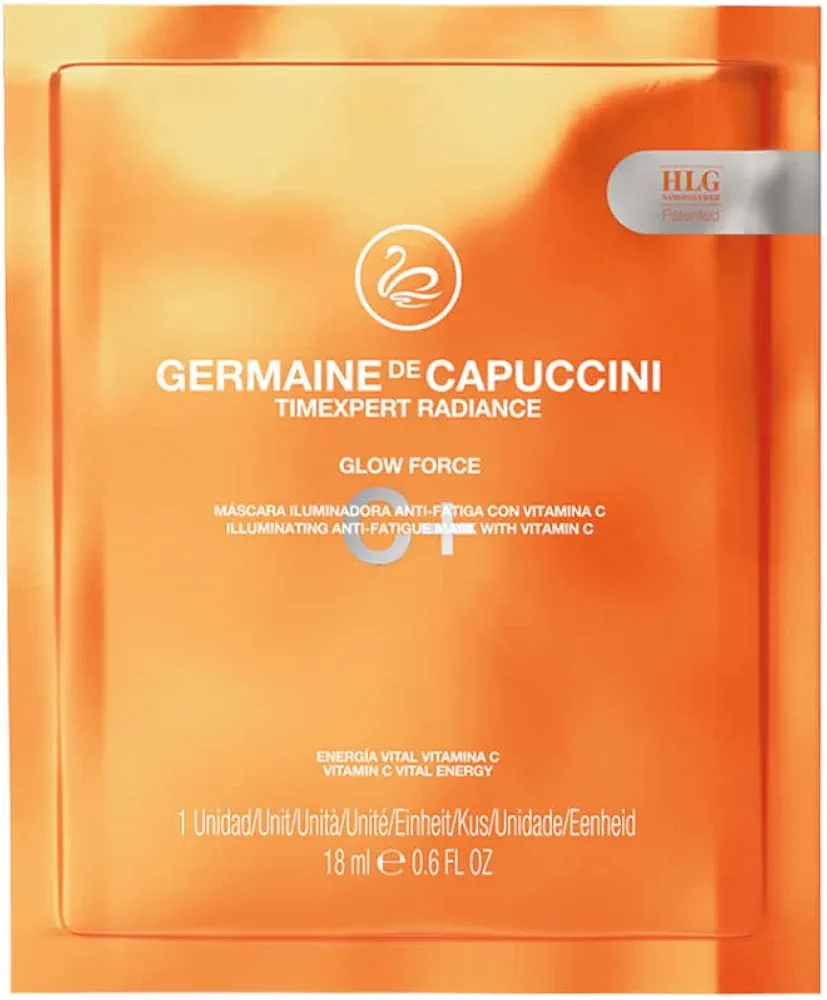 Germaine de Capuccini - Timexpert Radiance C+ | Glow Force Mask - Vitamin C Anti-Fatigue Facial Mask - Extraordinary luminosity and nourishment in 15 minutes - 0.6. Fl oz