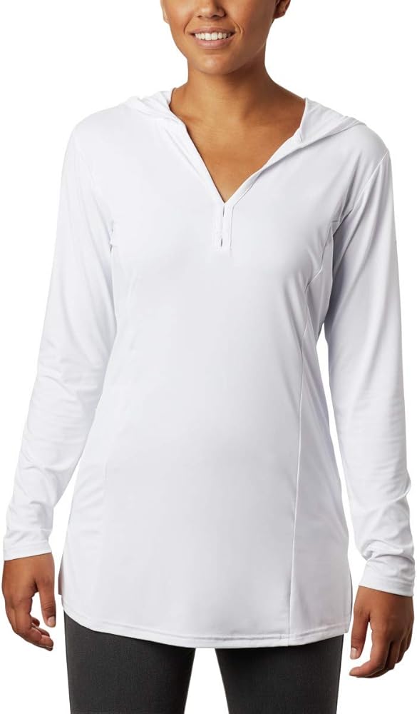 Columbia Women's Plus-Size Chill River Hooded Tunic, White, 2X