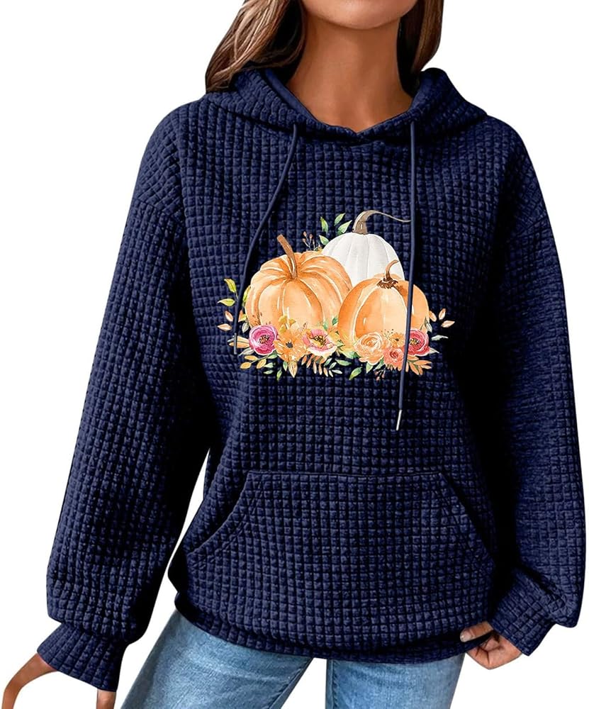 Halloween Sweatshirts For Women 2024 Fashion Loose Halloween Printed Hooded Pullover Long Sleeve Patchwork Sweatshirt