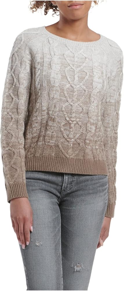 Splendid Women's Laila Long Sleeve Sweater, Chestnut Ombre, Medium