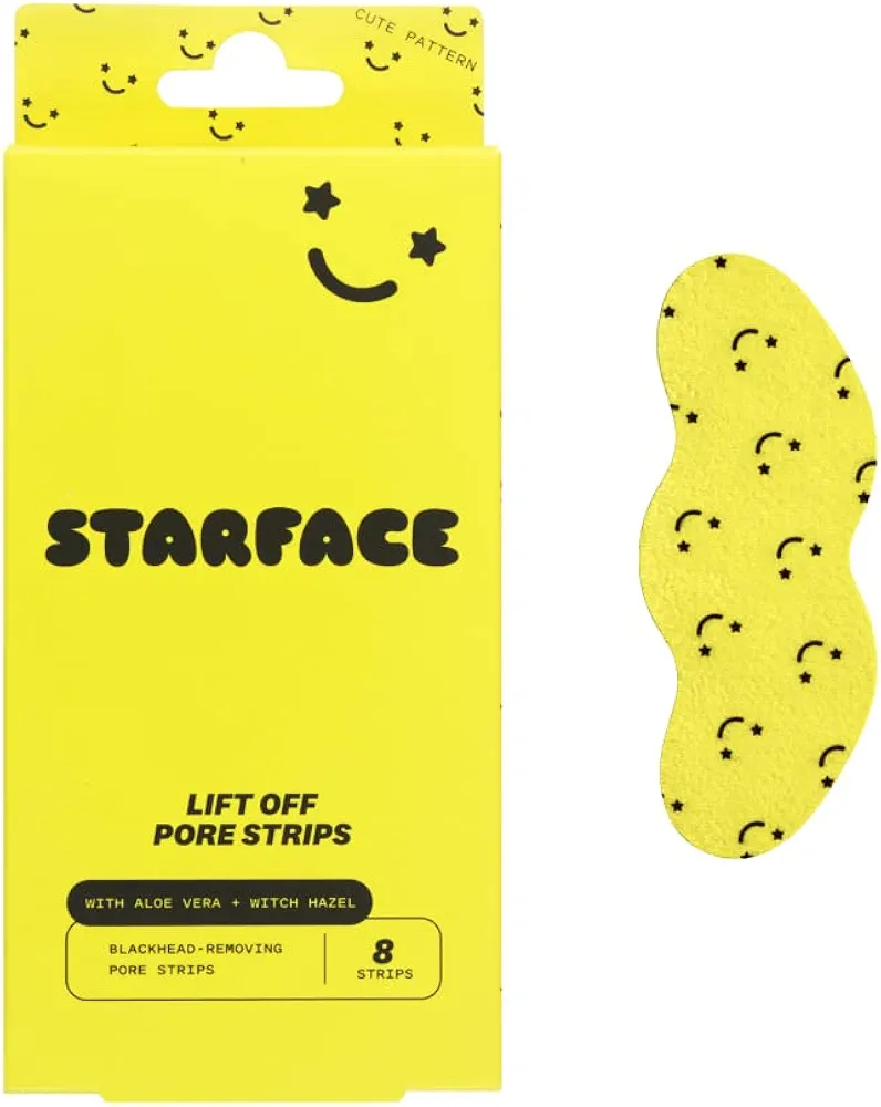 Starface Lift Off Pore Strips , Blackhead Remover , Deep Cleansing Nose Strip , Patches for Pores (8 count)