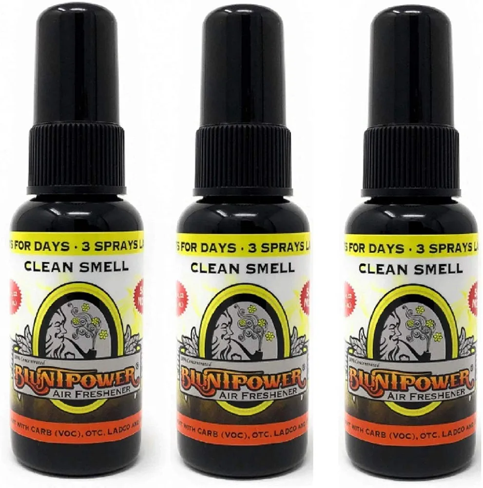 BLUNTPOWER 1oz 100% concentrated oil based Air Fresheners CLEAN SMELL (3)