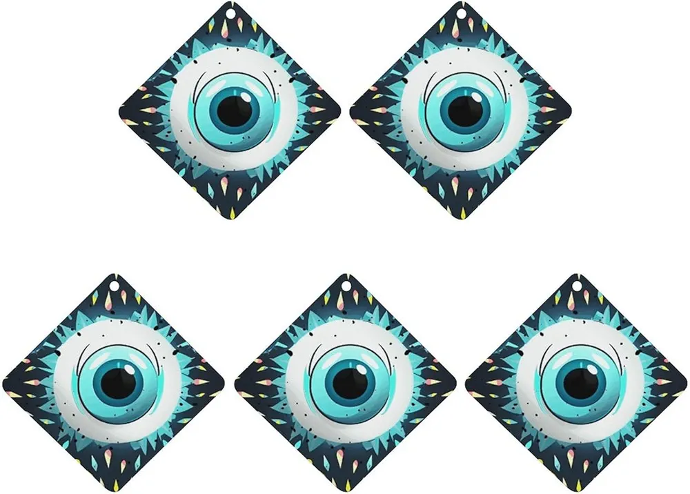 5 Pcs Car Air Fresheners Hanging Air Freshener Evil Eyes Hanging Scented Cards Fragrance Scented Cards for Car Car Aromatherapy Tablets for Car