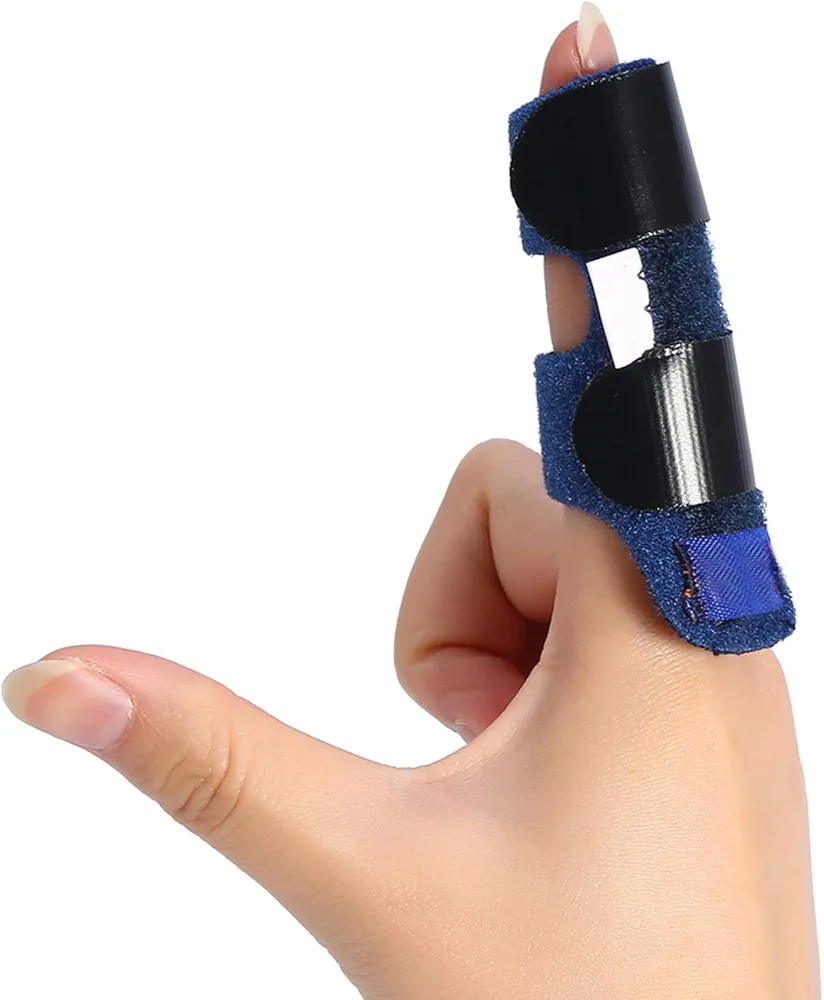 ZJchao Finger Splint, Finger Splints Straightening Brace Adjustable Fixing Belt with Built-in aluminium support for Finger Tendon Release Pain Relief