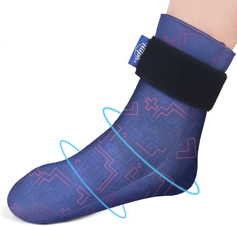 Hilph Foot Ice Pack Slippers and Cold Therapy Sock for Swelling and Sore Feet