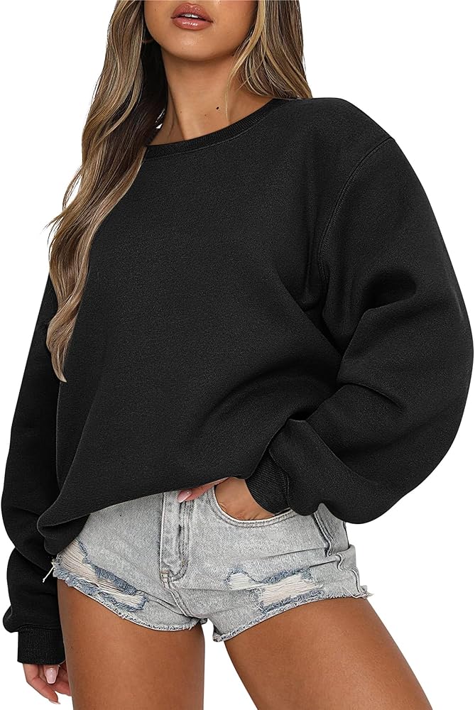 TICTICMIMI Womens Crewneck Sweatshirts Fleece Pullover Hoodies Sweaters Casual Fashion Outfits Fall Tops 2024