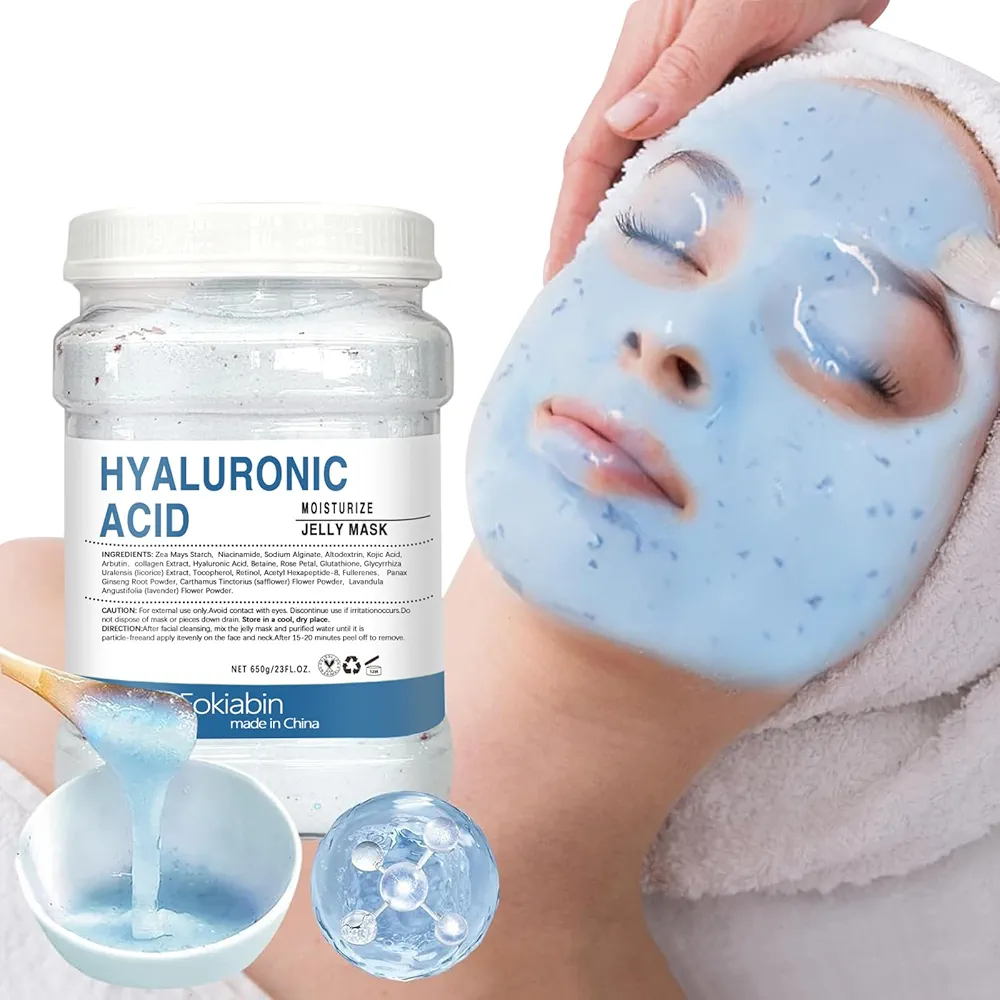 Jelly Mask for Facials Professional Natural Gel Face Masks,Hydrating Rubber Mask, 23 Fl Oz Jar Face Mask SkinCare(hyaluronic acid)