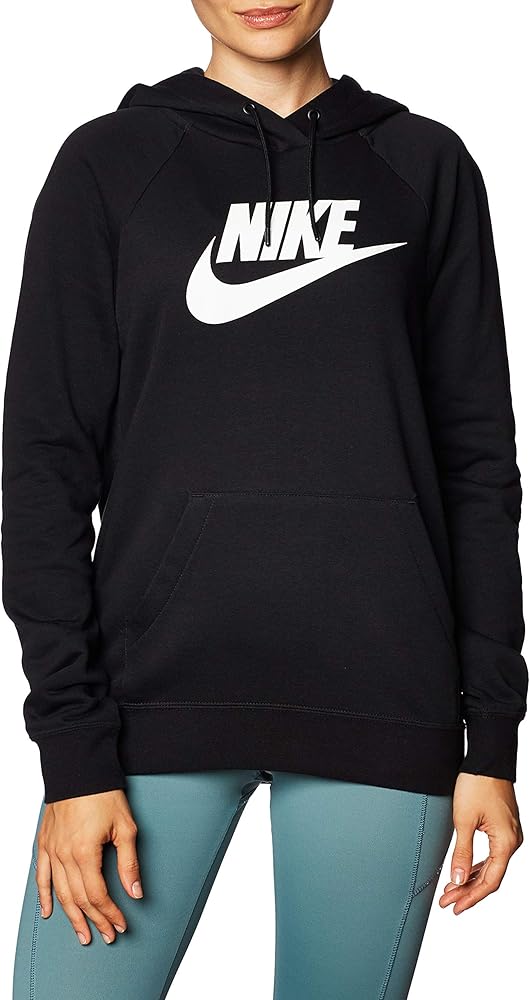 Nike Women's Dark Grey Heather Essential Fleece Hoodie (BV4124 063)