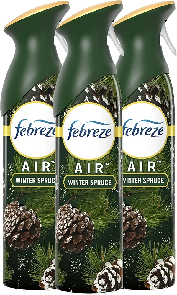 Febreze Air Freshener Odor Fighting Spray, Winter Spruce Pine Scent, Limited Edition, 8.8 oz. (Pack of 3)