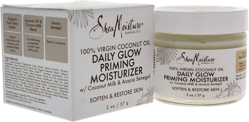 Shea Moisture 100% Virgin Coconut Oil Daily Glow Priming Moisturizer By Shea Moisture for Unisex -Moisturizer, 2 Ounce