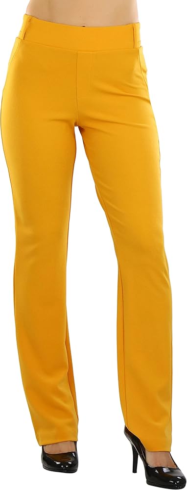 ToBeInStyle Women's High Waist Boot-Cut Dress Pants