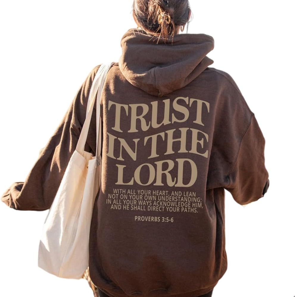 Trust In The Lord Hoodie,Jesus Loves You Hoodie,faith over fear hoodie,Christian Bible Verse Sweatshirt