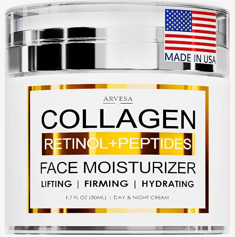 Collagen Cream - Face Moisturizer - Anti Aging Face Cream - Wrinkle Cream for Women and Men with Retinol, Peptides and Hyaluronic Acid - Day and Night - Best Facial Moisturizer