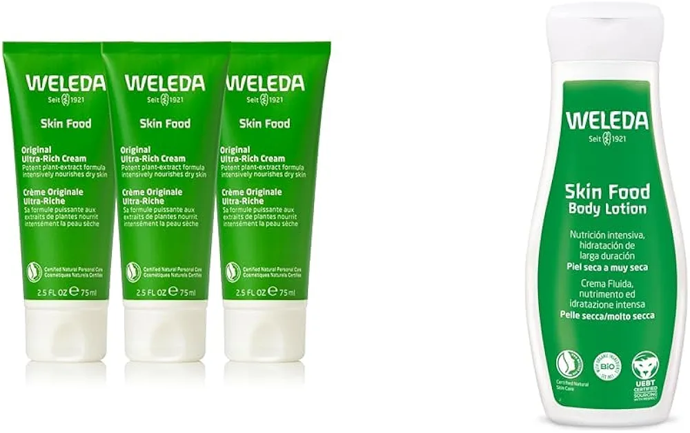 Weleda Skin Food Original 3-Pack with Body Lotion, 6.8 oz