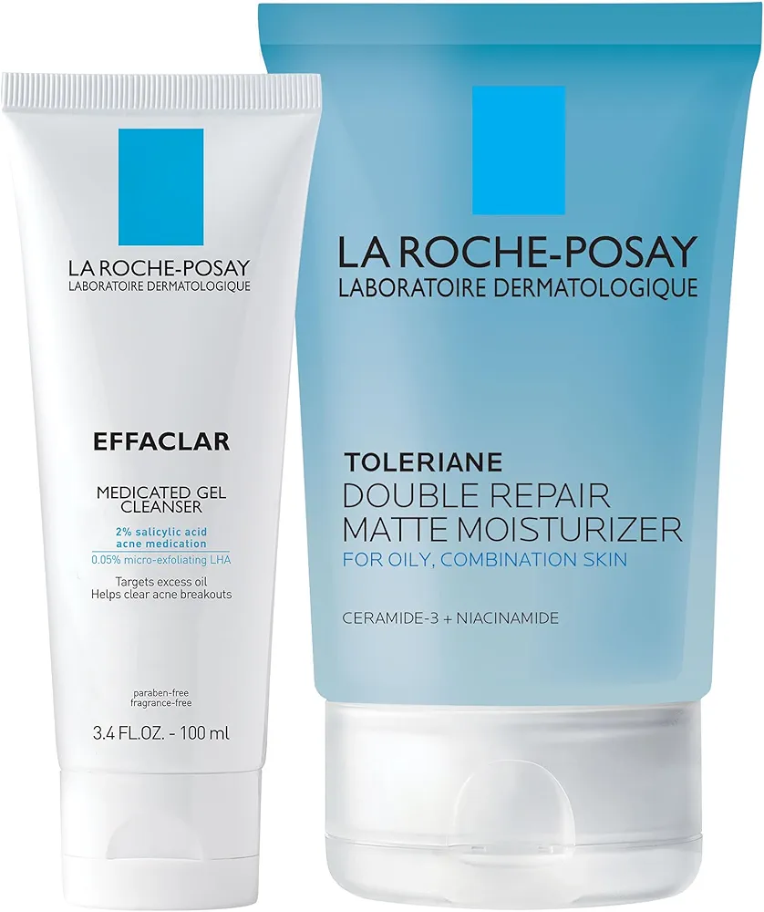 La Roche-Posay Toleriane Double Repair Matte Daily Face Moisturizer, For Oily Skin with Ceramide and Niacinamide for All Skin Tones, Oil Free, Non-Comedogenic