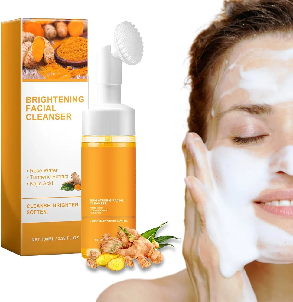 Turmeric Facial Cleanser,Turmeric Facial Wash,Turmeric Foaming Cleanser,Deep cleansing of facial skin,Suitable for All Skin(180g)