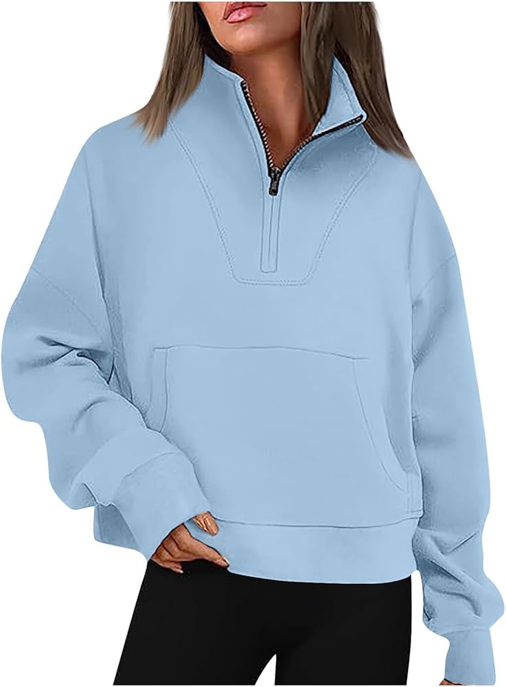 Womens Sweatshirts 2023, Women's Fashion Casual Long Sleeved Sports Oversized Solid Color Sweater