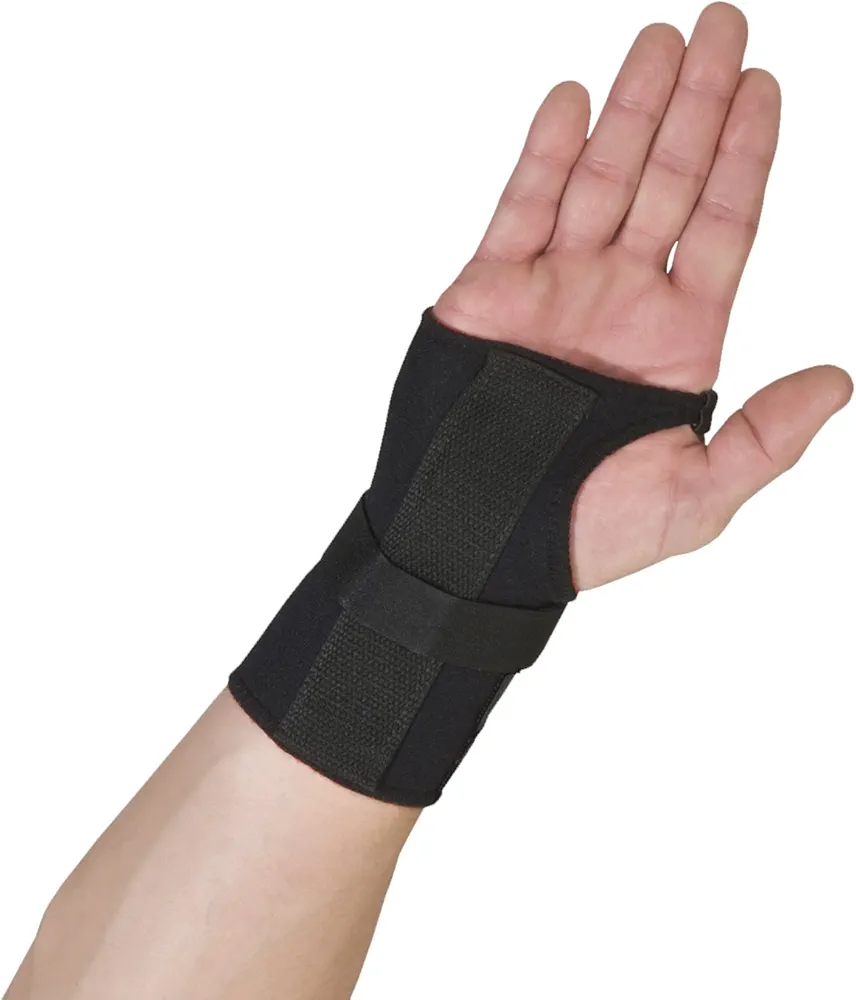 Swede-O 84168 Thermoskin Carpal Tunnel Base Wrist Support with Dorsal Stay, Left, Medium, Black