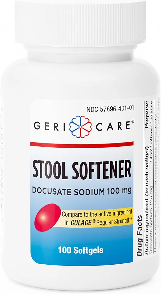 Docusate Sodium (100mg) - 100 Gel Caps