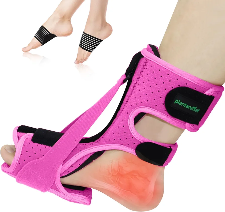 Plantar Fasciitis Night Splint: Plantar Fasciitis Relief Heel Pain for Women Men - Plantar Fasciitis Brace Arch Support - Dorsal Night Splints Relief Achilles Tendonitis Foot Drop