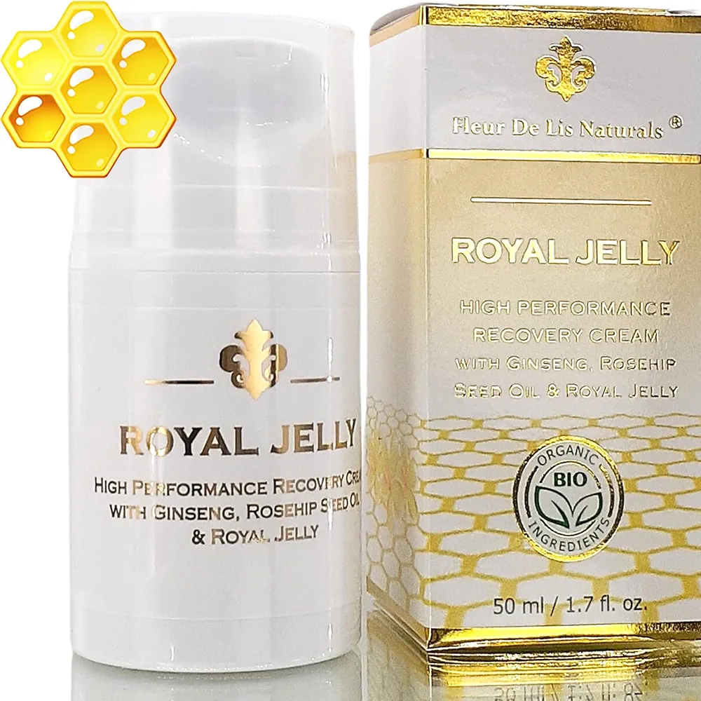 Face Cream Anti Aging Royal Jelly - Natural & Organic Ingredients, Face Moisturizer for Dry Skin, Anti Aging Cream for Face, Anti Wrinkle Cream for Women & Men – 1.7 oz