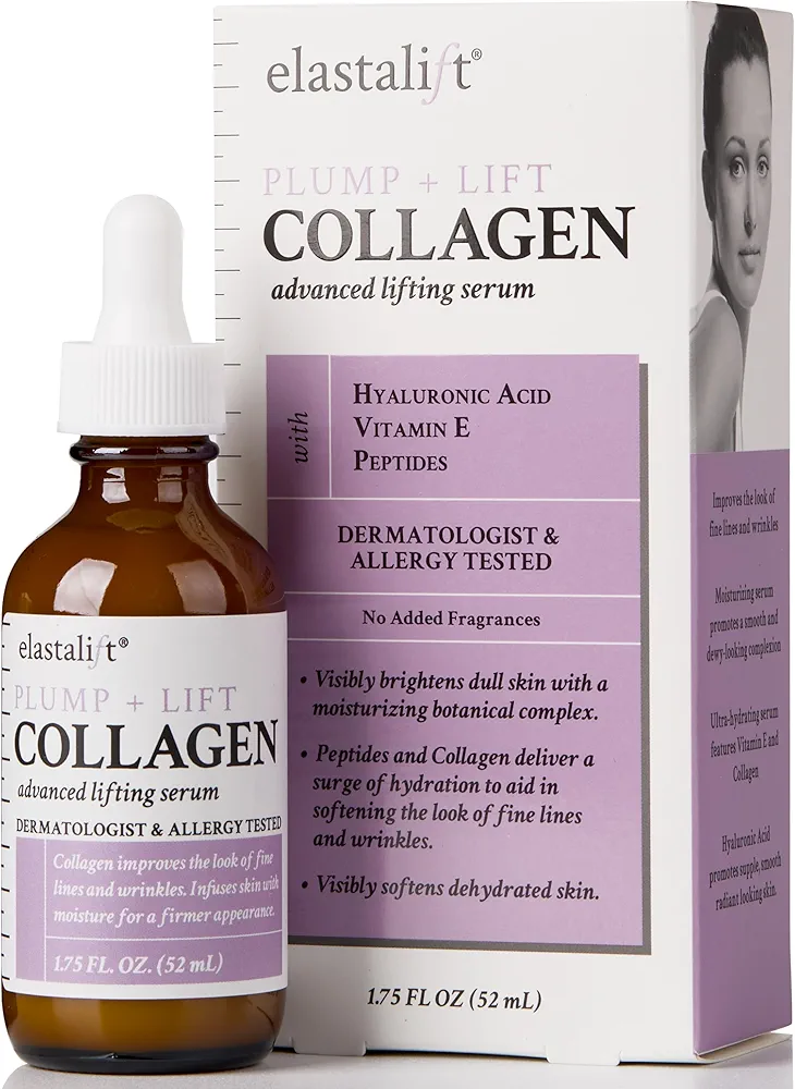 Elastalift Collagen Serum For Face | Collagen Face Serum For Skin Tightening Helps Lift, Plump, & Firm Sagging Skin | Serums For Skin Care | Anti Wrinkle Boost, Fragrance Free, 1.75 Fl Oz