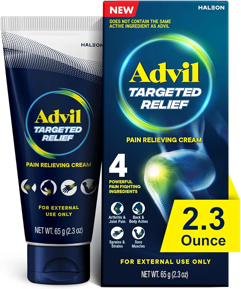 Advil Targeted Relief Pain Relieving Cream, Up to 8 Hours of Powerful Relief of Joint Pain, Lower Back Pain and Muscle Pain - 2.3 oz