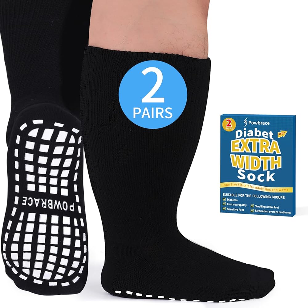 Wide Diabetic Socks for Swollen Feet,Diabetic Socks for Men Women